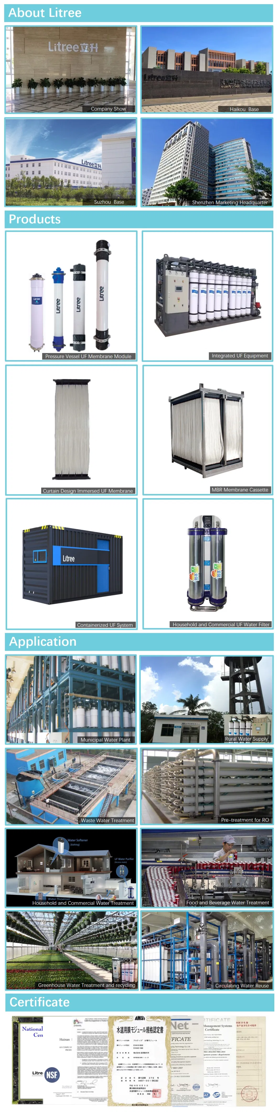 Litree UF Membrane Module for Water Treatment Plant